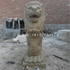 魚尾獅石雕，砂巖動(dòng)物雕塑