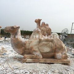 駱駝石雕，晚霞紅動(dòng)物雕塑