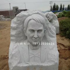 愛(ài)迪生石雕，校園西方名人石雕