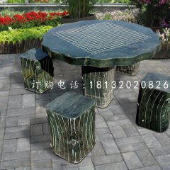 石桌椅，公園下棋桌子石雕