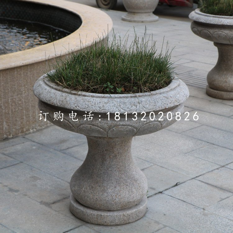 大理石花盆，公園石花盆