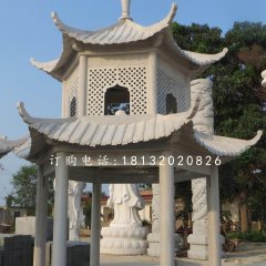 大理石涼亭，雙層涼亭石雕