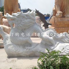 大理石龍雕塑，廣場(chǎng)石雕龍