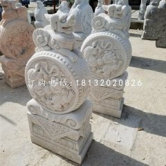 大理石門墩，門枕石雕塑