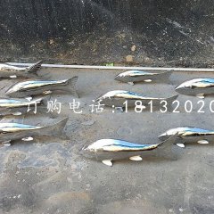 小魚雕塑，不銹鋼動(dòng)物雕塑