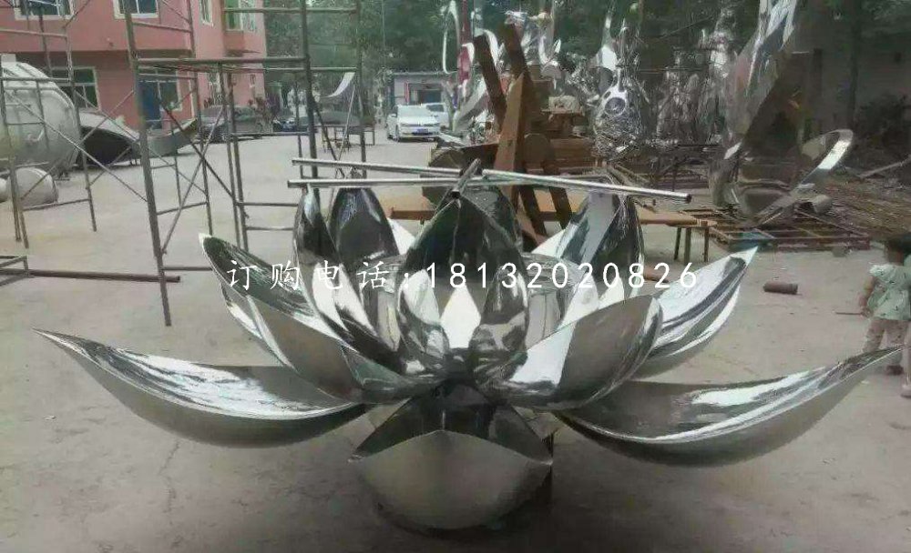 不銹鋼蓮花，廣場不銹鋼雕塑 (2)