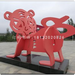 不銹鋼十二生肖，抽象動(dòng)物雕塑