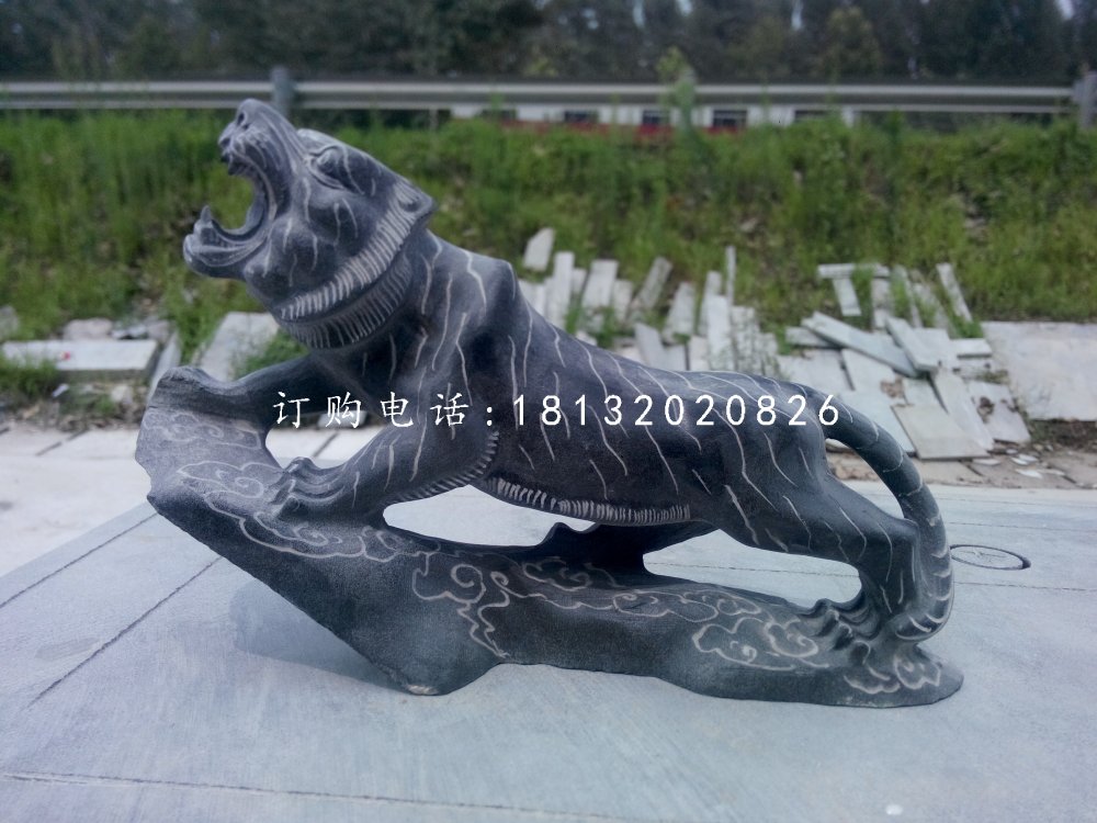 老虎石雕，青石老虎雕塑 (3)