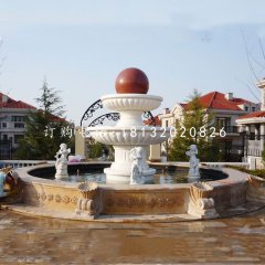 風(fēng)水球噴泉，小區(qū)景觀石雕