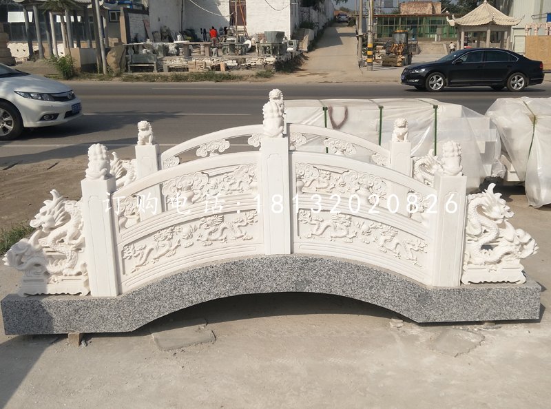 龍浮雕橋，漢白玉石橋