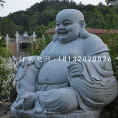 笑面佛石雕，青石彌勒佛