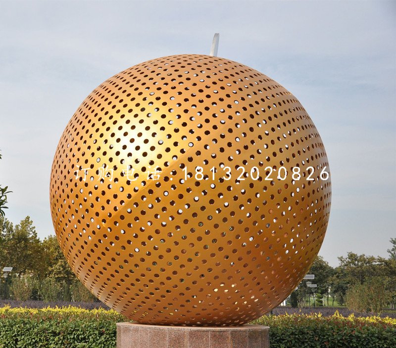 不銹鋼球,鏤空球雕塑