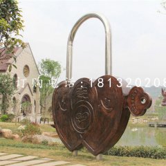 同心鎖銅雕，公園景觀銅雕