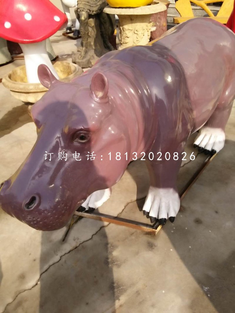 河馬雕塑，玻璃鋼河馬