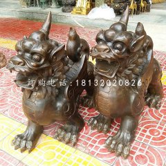 獨(dú)角獸銅雕，法院神獸銅雕