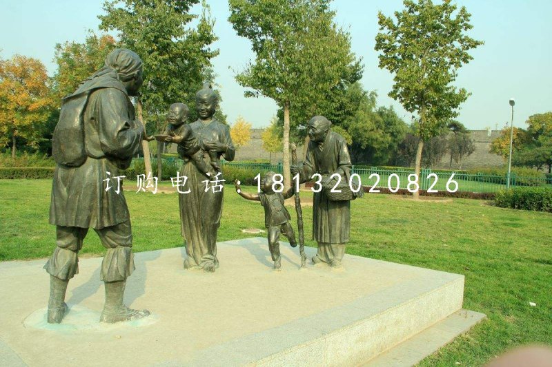 古代人物銅雕，公園景觀銅雕