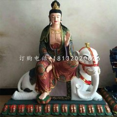 普賢菩薩雕塑，玻璃鋼佛像