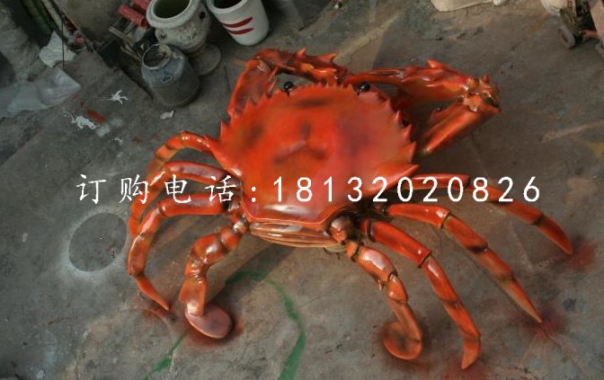 玻璃鋼螃蟹，海鮮雕塑