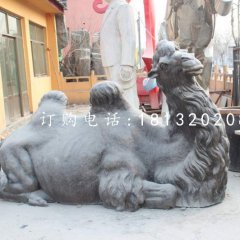 仿真駱駝雕塑公園玻璃鋼動(dòng)物雕塑