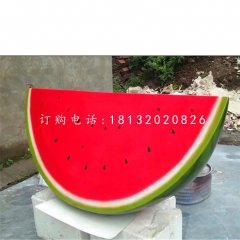 半塊西瓜雕塑，玻璃鋼水果