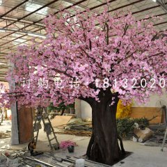 玻璃鋼桃花，仿真大樹(shù)