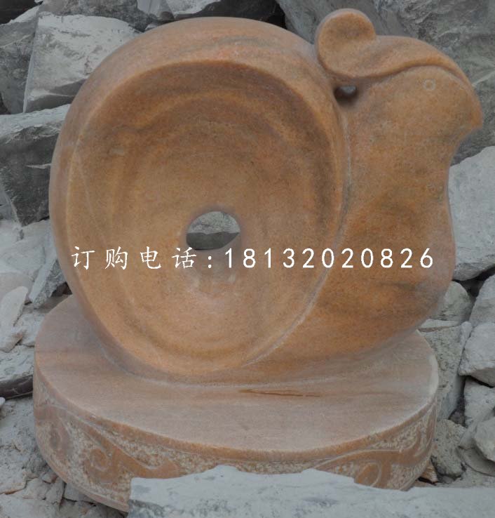 十二生肖石雕，晚霞紅抽象動(dòng)物 (5)