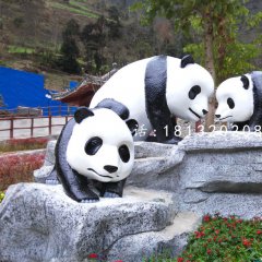 大熊貓雕塑，仿真動物雕塑