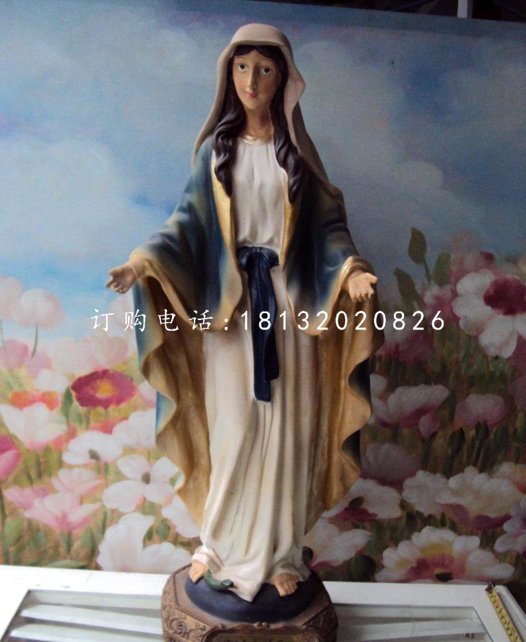 圣母雕塑，玻璃鋼彩繪人物
