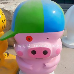 麥兜雕塑，玻璃鋼卡通雕塑