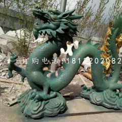 玻璃鋼龍雕塑，玻璃鋼噴漆雕塑