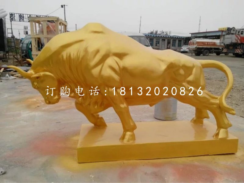 玻璃鋼噴漆牛,廣場(chǎng)開荒牛