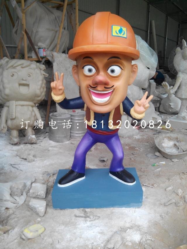 光頭強(qiáng)雕塑,玻璃鋼動(dòng)畫人物 (1)