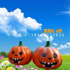 南瓜燈雕塑，玻璃鋼卡通雕塑