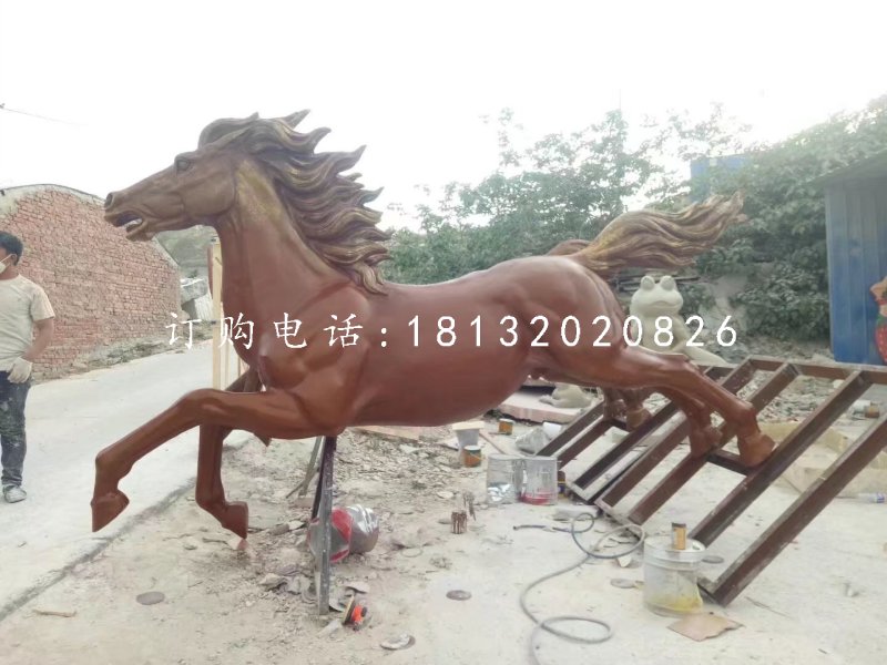 玻璃鋼奔馬,廣場(chǎng)動(dòng)物雕塑