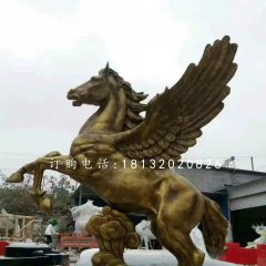 馬踏祥云雕塑，玻璃鋼仿銅飛馬