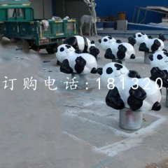 大熊貓雕塑，玻璃鋼動物雕塑