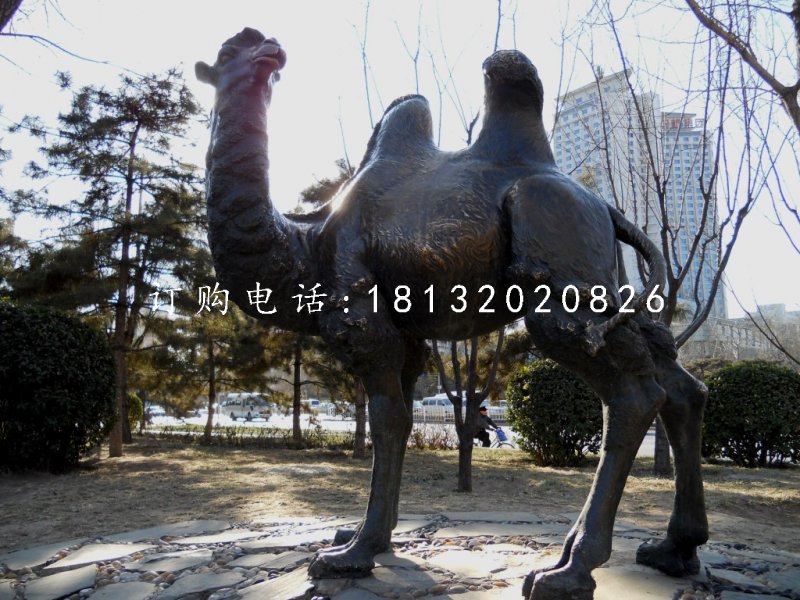 玻璃鋼駱駝雕塑,仿銅動物雕塑