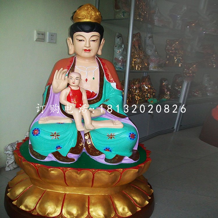 送子觀音雕塑，玻璃鋼佛像
