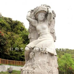 索瑪蔚石雕，藏族女孩石雕