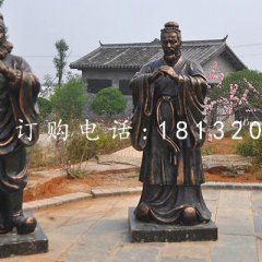 桃園三結(jié)義雕塑，玻璃鋼仿銅古代人物