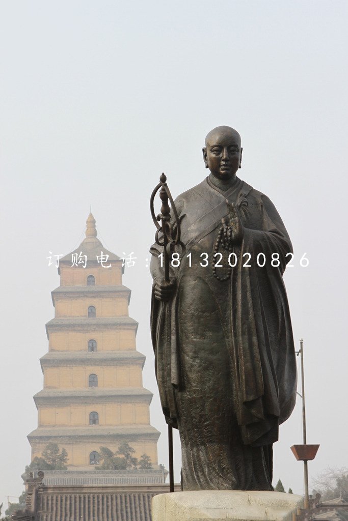 大唐玄奘銅雕，廣場(chǎng)人物銅雕