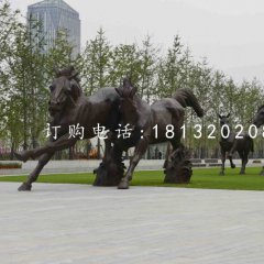奔馬銅雕，廣場動物雕塑