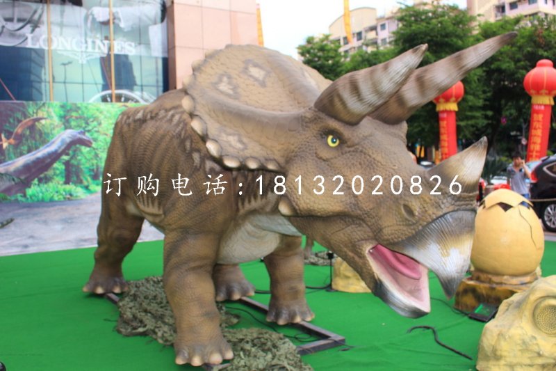玻璃鋼動物，公園恐龍雕塑 (3)