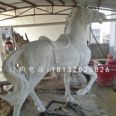 白馬雕塑，玻璃鋼坐騎