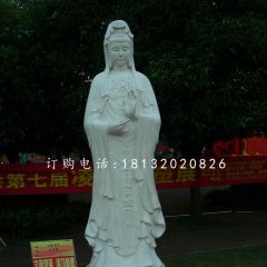 觀音菩薩石雕，立式佛像