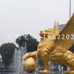 飛獅雕塑，廣場(chǎng)銅獅子