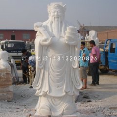 漢白玉文財(cái)神，神仙雕塑