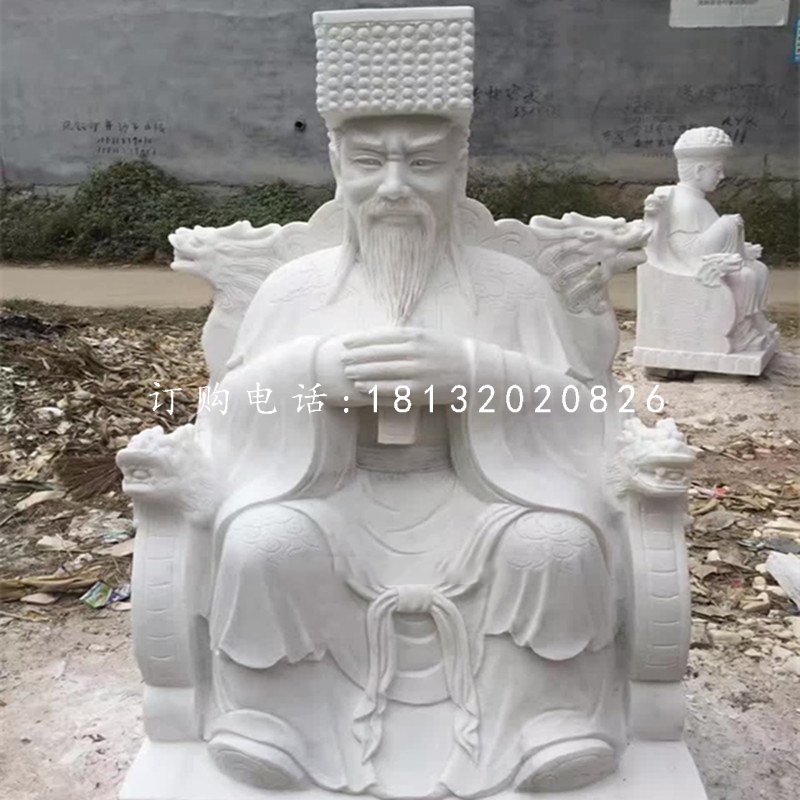 龍王石雕，漢白玉神仙雕塑