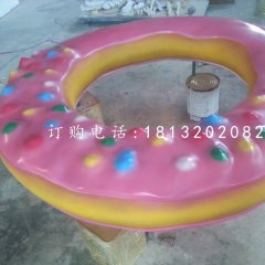 甜甜圈雕塑，玻璃鋼甜品雕塑