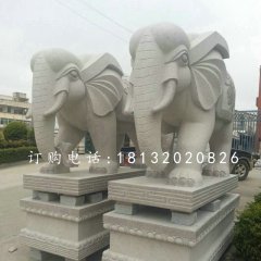 大理石大象，廣場動物石雕